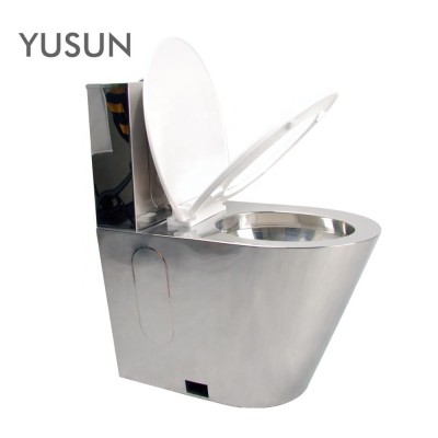 China Best Selling Floor Mounted 304 Stainless Steel Toilet With Cistern