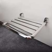 YUSUN Bathroom Stainless Steel Foldable Shower Seat Wall Mounted Shower Chair