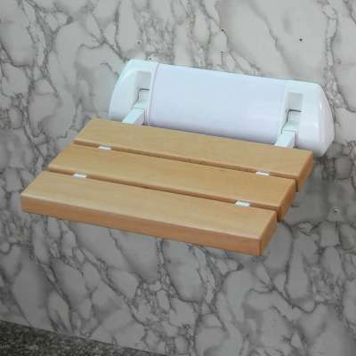 YUSUN Wooden Wall Mounted Folding Shower Seat