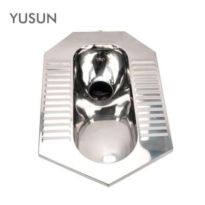 China Wholesale 304 Stainless Steel Squat Toilet Pan With Trapway