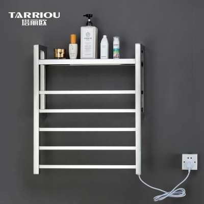 TARRIOU Stainless Steel Electric Heated Towel Rack With Shelf