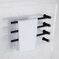 TARRIOU Black Electric Towel Warmer Rack With Switch