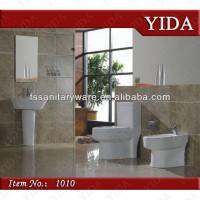 square one piece tiolets& pedestal basin toilet_ art water closet_bathroom set_