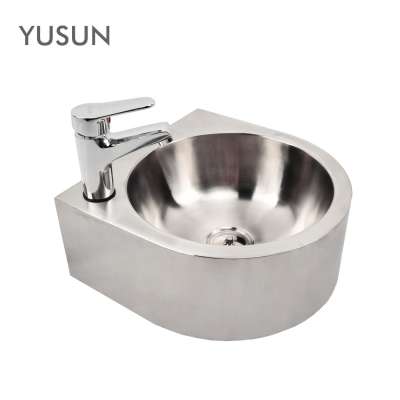 YUSUN Project Use Outdoor Stainless Steel Hand Washing Basin Sink Brushed