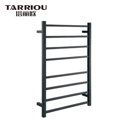 Modern Ladder Stainless Steel Matt Black Heated Towel Rail